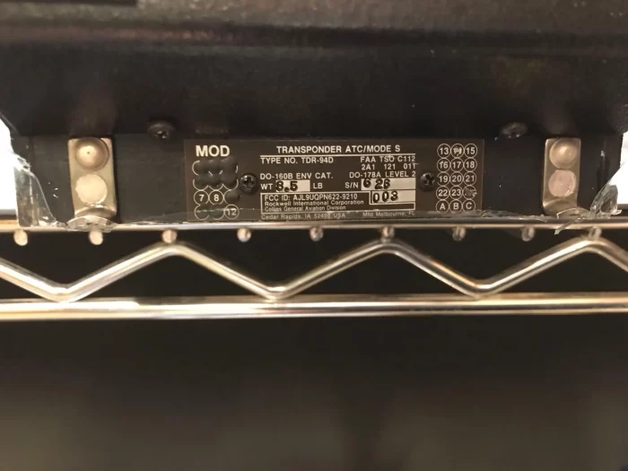 Collins TDR-94D Transponder 622-9210-003 (Overhauled 2022) - Imagem 3