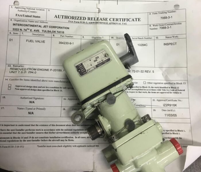394230-9-1 Fuel Valve TPE-331